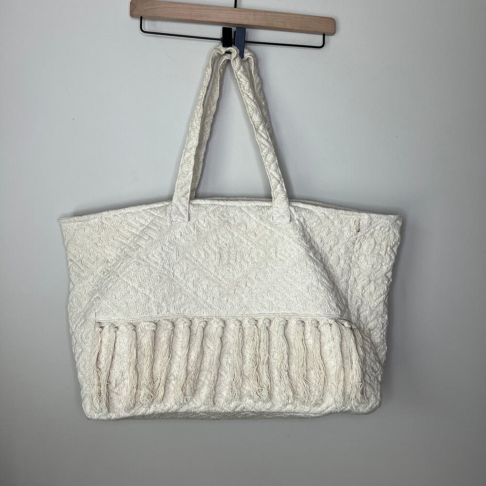 Amuse Society Desert‎ Dreams Weekender Tote Bag Large Boho Cream Colored Carryon